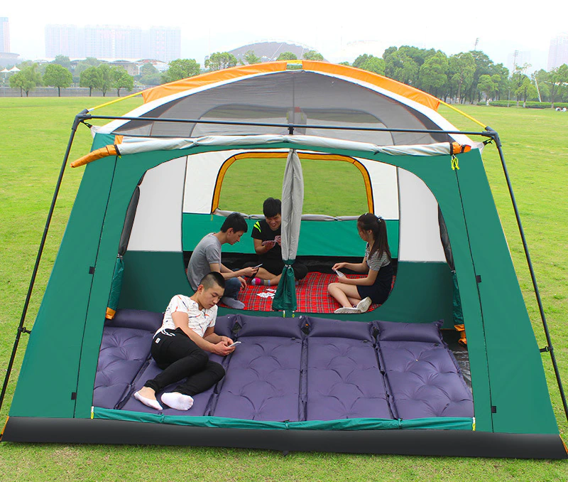 Cheap Goat Tents Large Camping Tent Two Story Outdoor 2 Living Rooms And 1 Hall High Quality Outdoor Family Camping Tent Large Space Tent For5 12   